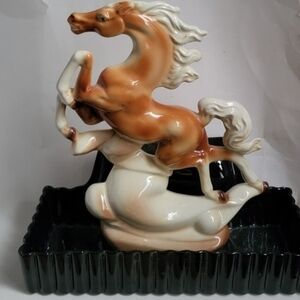 Lane & Co. Horse Sculpture Planter Multicolor Ceramic Rearing Palomino Large